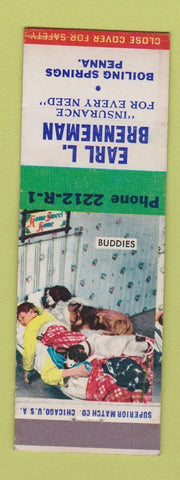 Matchbook Cover - Earl Brenneman Insurance Boiling Springs PA Buddies