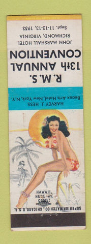 Matchbook Cover - RMS Convention Richmond VA pinup 1953