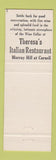 Matchbook Cover - Theresa's Restaurant Italian Cleveland OH WEAR