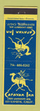 Matchbook Cover - Caravan Inn Riverside CA camel
