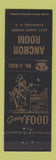 Matchbook Cover - Anchor Room Syracuse NY