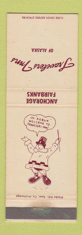 Matchbook Cover - Travelers Inns Anchorage Fairbanks AK