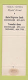 Matchbook Cover - Travelers Inns Anchorage Fairbanks AK