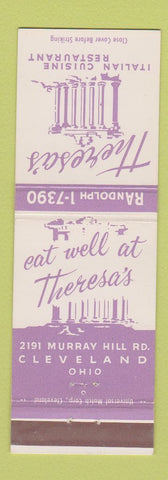 Matchbook Cover - Theresa's Restaurant Italian Cleveland OH