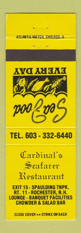Matchbook Cover - Cardinal's Seafarer Restaurant Rochester NH