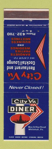 Matchbook Cover - City Vu Diner Whitehall PA