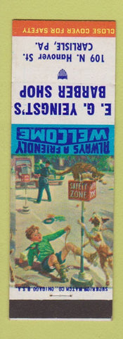 Matchbook Cover - EG Yeingst's Barber Shop Carlisle PA