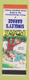 Matchbook Cover - Singley's Garage Union Deposit PA hillbilly Won't Be Long Now