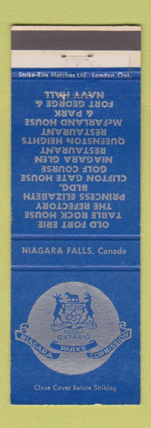 Matchbook Cover - Niagara Falls ON Parks Commission