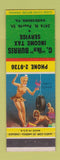 Matchbook Cover - C Ike Burris Tax Service Harrisburg PA pinup Pretty Doggie