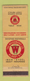 Matchbook Cover - Woodward Roofing Materials Iron Steel Albany NY