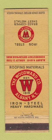 Matchbook Cover - Woodward Roofing Materials Iron Steel Albany NY