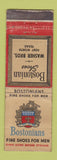 Matchbook Cover - Bostonian Shoes Washer Bros Fort Worth TX WEAR