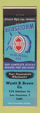 Matchbook Cover - Wyatt Brown Refrigeration Supply San Francisco CA