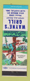 Matchbook Cover - Wayne's Grill New Castle IN Stop Wigglin