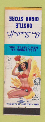 Matchbook Cover - Ben Saathoff's Cigar Store New Castle IN Baton Beauty
