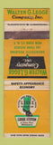 Matchbook Cover - Walter Legge Safety Floor Maintenance New York City WORN