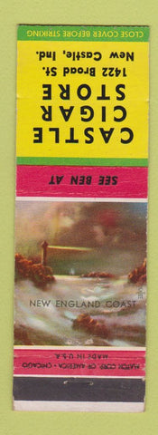 Matchbook Cover - Castle Cigar Store New Castle IN New England Coast
