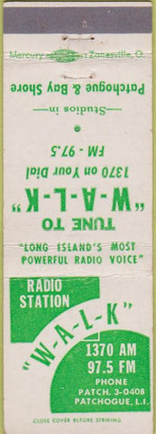 Matchbook Cover - WALK Radio FM Patchogue Bay Shore LI