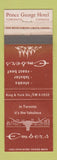 Matchbook Cover - Embers Prince George Hotel Toronto ON