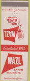 Matchbook Cover - WAZL AM FM Hazleton PA