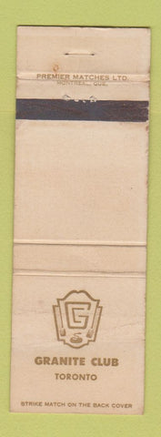 Matchbook Cover - Granite Club Toronto ON WEAR