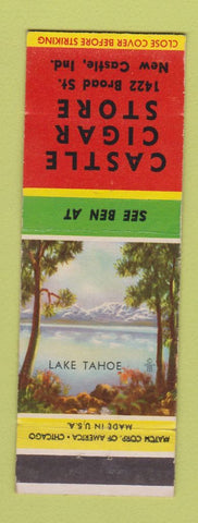 Matchbook Cover - Castle Cigar Store New Castle IN Lake Tahoe