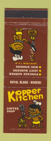 Matchbook Cover - Kopper Kitchen Waikiki Hawaii