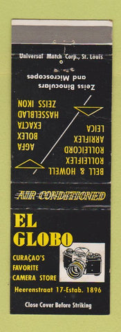 Matchbook Cover - El Globo Camera Store Curacao WEAR