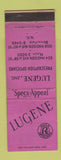 Matchbook Cover - Lugene Opticians New York City