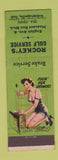 Matchbook Cover - Rockey's Gulf oil gas Indianapolis IN pinup Fixin Drawers