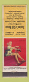 Matchbook Cover - Sunier's Gif House Niagara Falls ON pinup