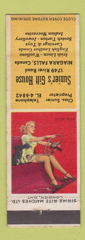 Matchbook Cover - Sunier's Gif House Niagara Falls ON pinup