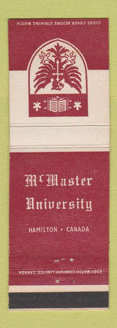 Matchbook Cover - McMaster University Hamilton ON