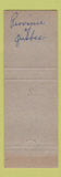 Matchbook Cover - Restaurant Du Boulevard Parc Des Laurentides Hebertville QC