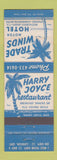 Matchbook Cover - Harry Joyce Restaurant Trade Winds Motor Hotel London ON