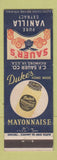 Matchbook Cover - Sauer's Vanilla Extract Duke's Mayonnaise Richmond VA