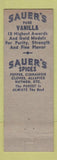 Matchbook Cover - Sauer's Vanilla Extract Duke's Mayonnaise Richmond VA