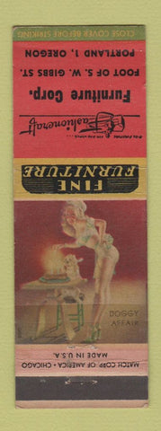 Matchbook Cover - Fashioncraft Furniture Corp Portland OR pinup