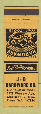 Matchbook Cover - JD Hardware Cincinnati OH