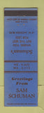 Matchbook Cover - Sam Schuman Store WEAR