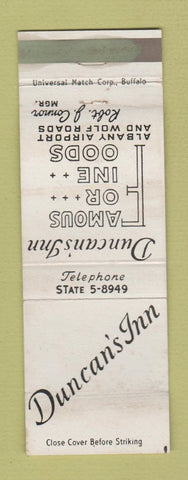 Matchbook Cover - Duncan's Inn Restaurant Albany NY WEAR