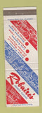 Matchbook Cover - Robaire's French Restaurant Sherman Oaks Los Angeles CA