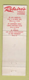 Matchbook Cover - Robaire's French Restaurant Sherman Oaks Los Angeles CA
