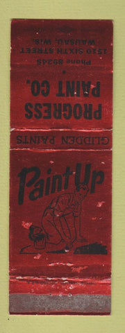 Matchbook Cover - Progress Paint Company Glidden Wausau WI WEAR