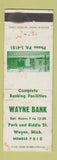 Matchbook Cover - Wayne Bank MI WORN