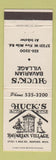 Matchbook Cover - Huck's Bavarian Village Redford MI Restaurant
