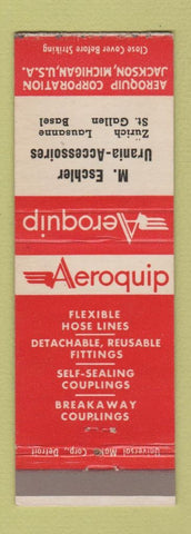 Matchbook Cover - Aeroquip Hose Linings Fittings Zurich Lausanne Basel St Gallen
