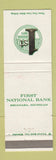 Matchbook Cover - First National Bank Escanaba MI WEAR