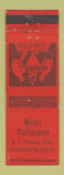 Matchbook Cover - Hotel Arlington Coldwater MI